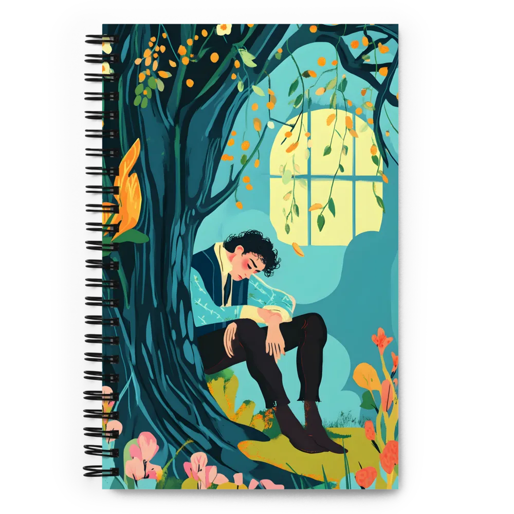 Reflections Under the Tree | Spiral Notebook