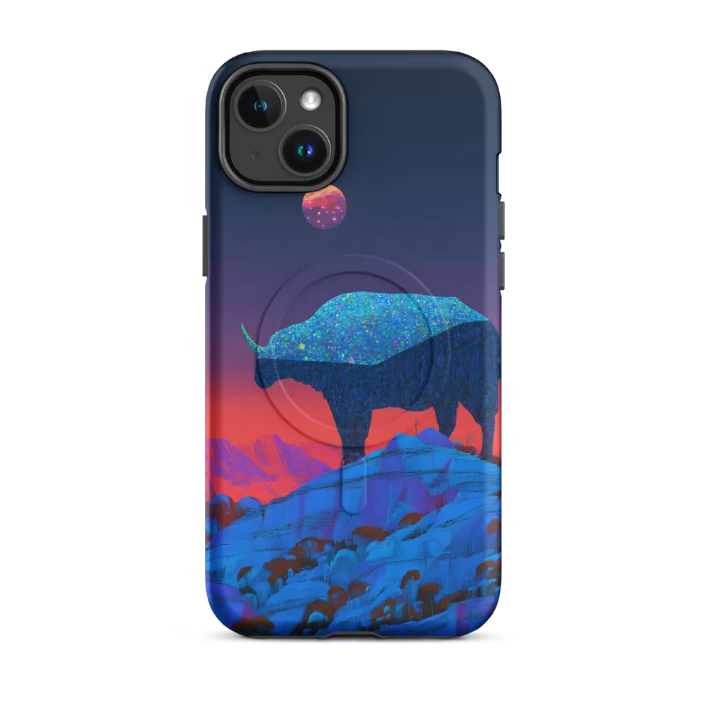Luminous Bison Under a Celestial Sky