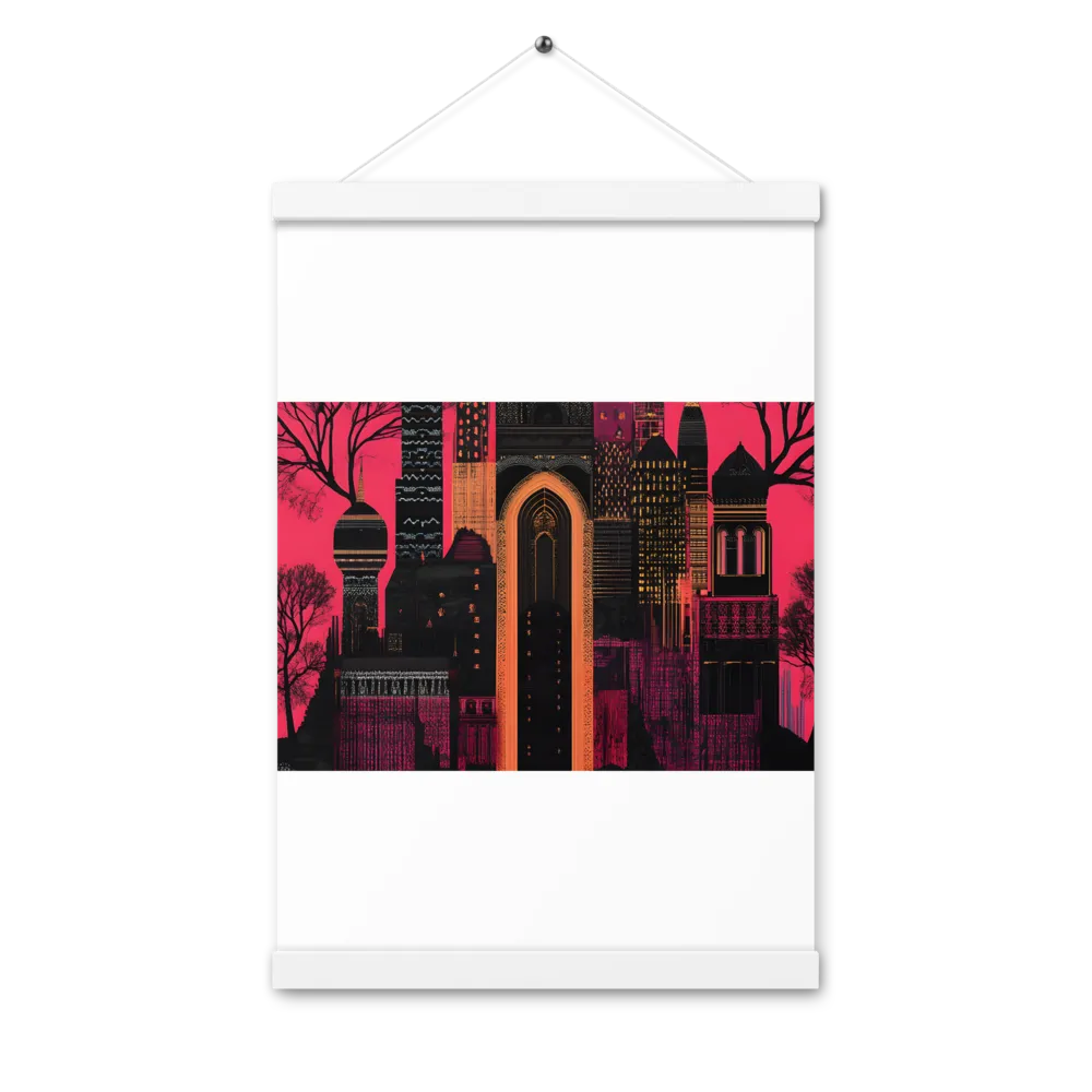 Urban Reverie | Poster With White Wood Hanger | 12″×18″