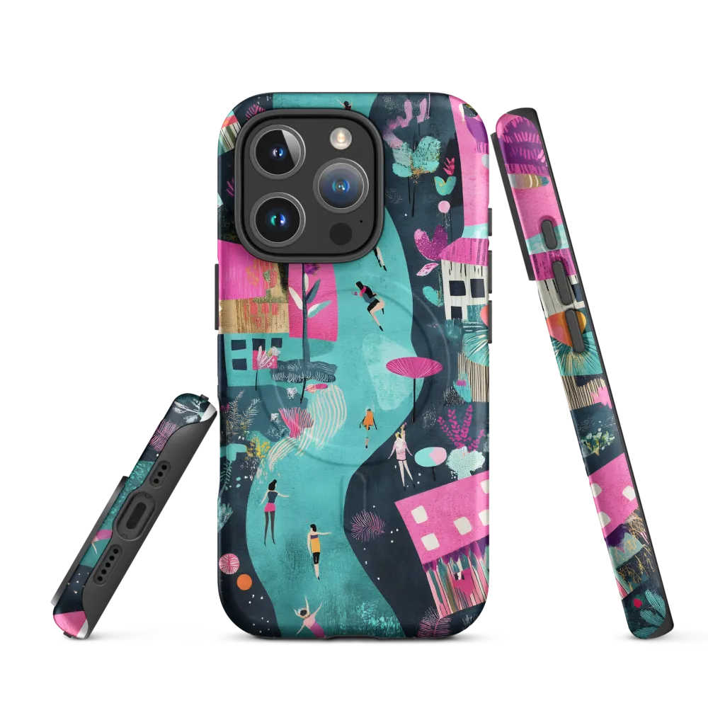 Whimsical Journey Through a Vibrant Landscape | Phone Case |  16 Pro | MagSafe® Tough Case | Matte