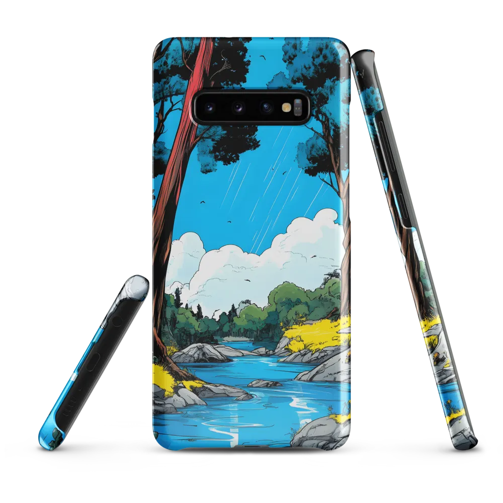 Tranquil River in a Comic Landscape | Phone Case |  S10 Plus | Snap Case | Glossy