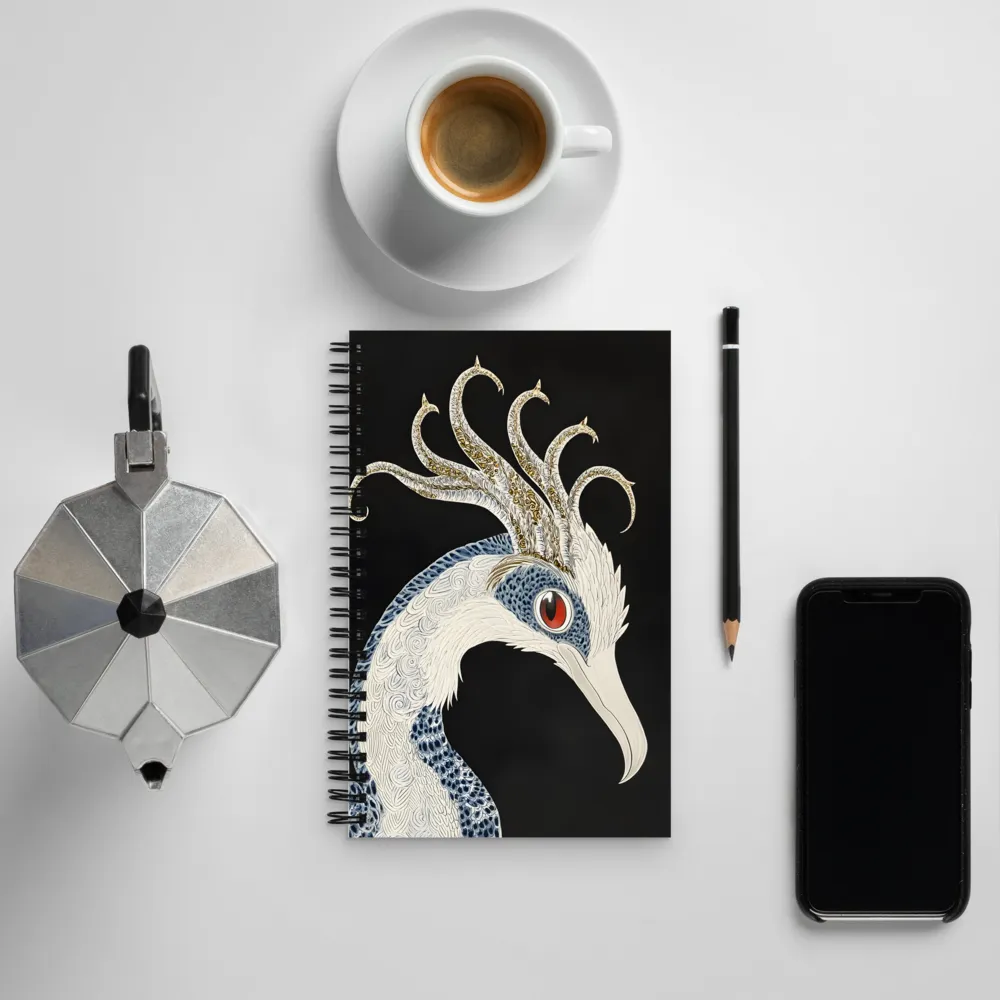 Elegance of the Majestic Peacock | Spiral Notebook