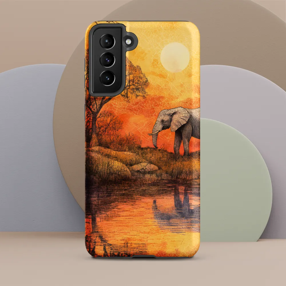 Elephant's Serenity at Dusk