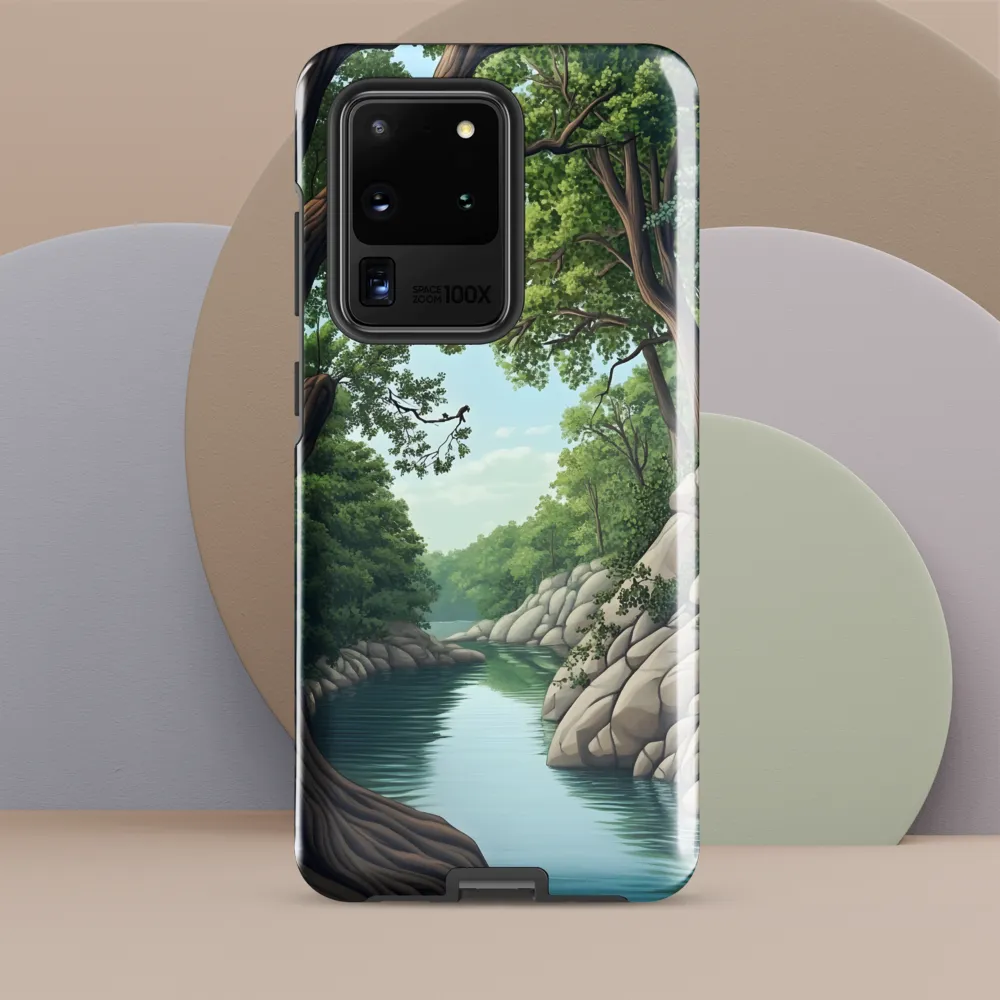 Tranquil Reflections: A Serene River Landscape