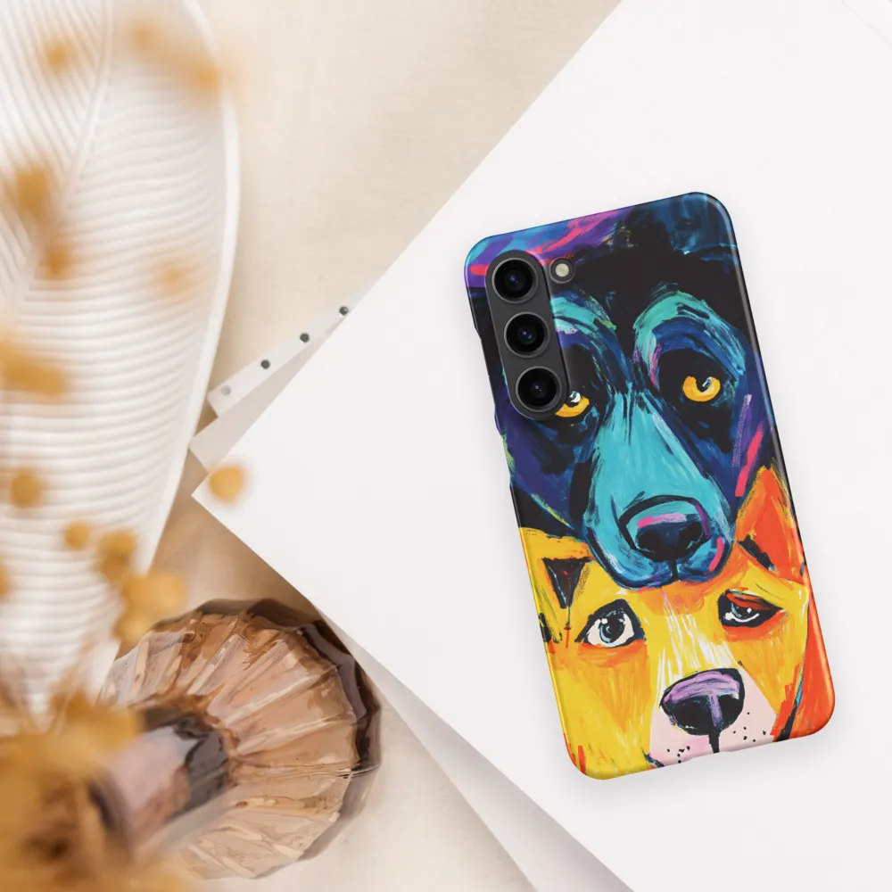 Vibrant Companions: An Expression of Canine Spirit | Phone Case |  S23 Plus | Snap Case | Matte