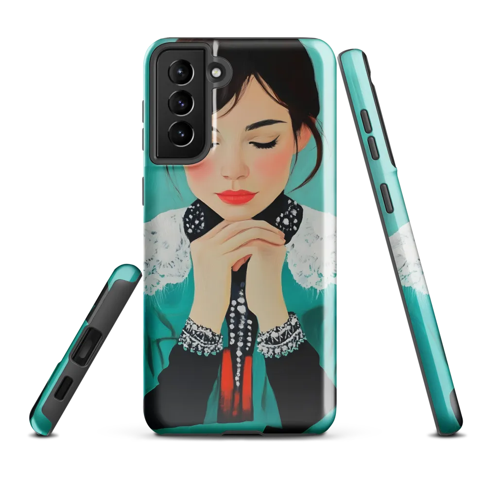 Serenity in Turquoise | Phone Case |  S21 Plus | Tough Case | Glossy
