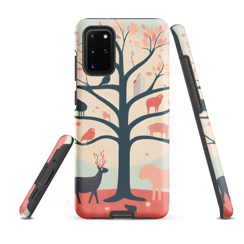 Whimsical Tree with Playful Creatures