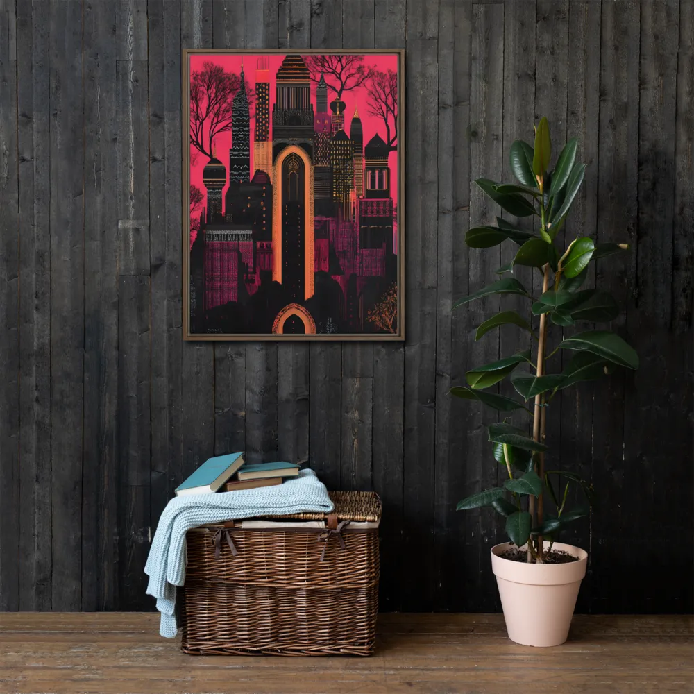 Urban Reverie | Canvas with Brown Frame | 24″×32″