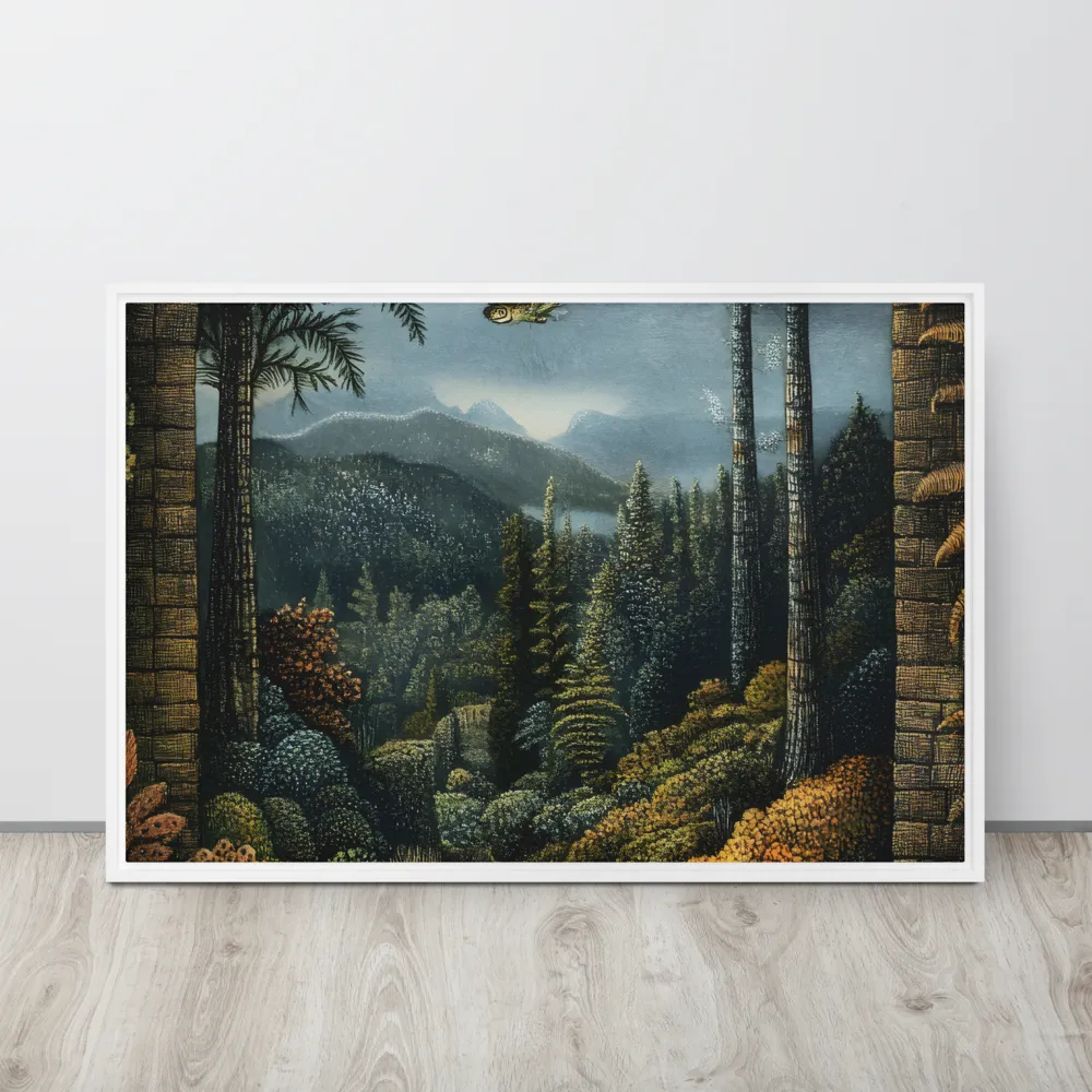 Whispers of the Enchanted Forest | Canvas with White Frame | 24″×36″