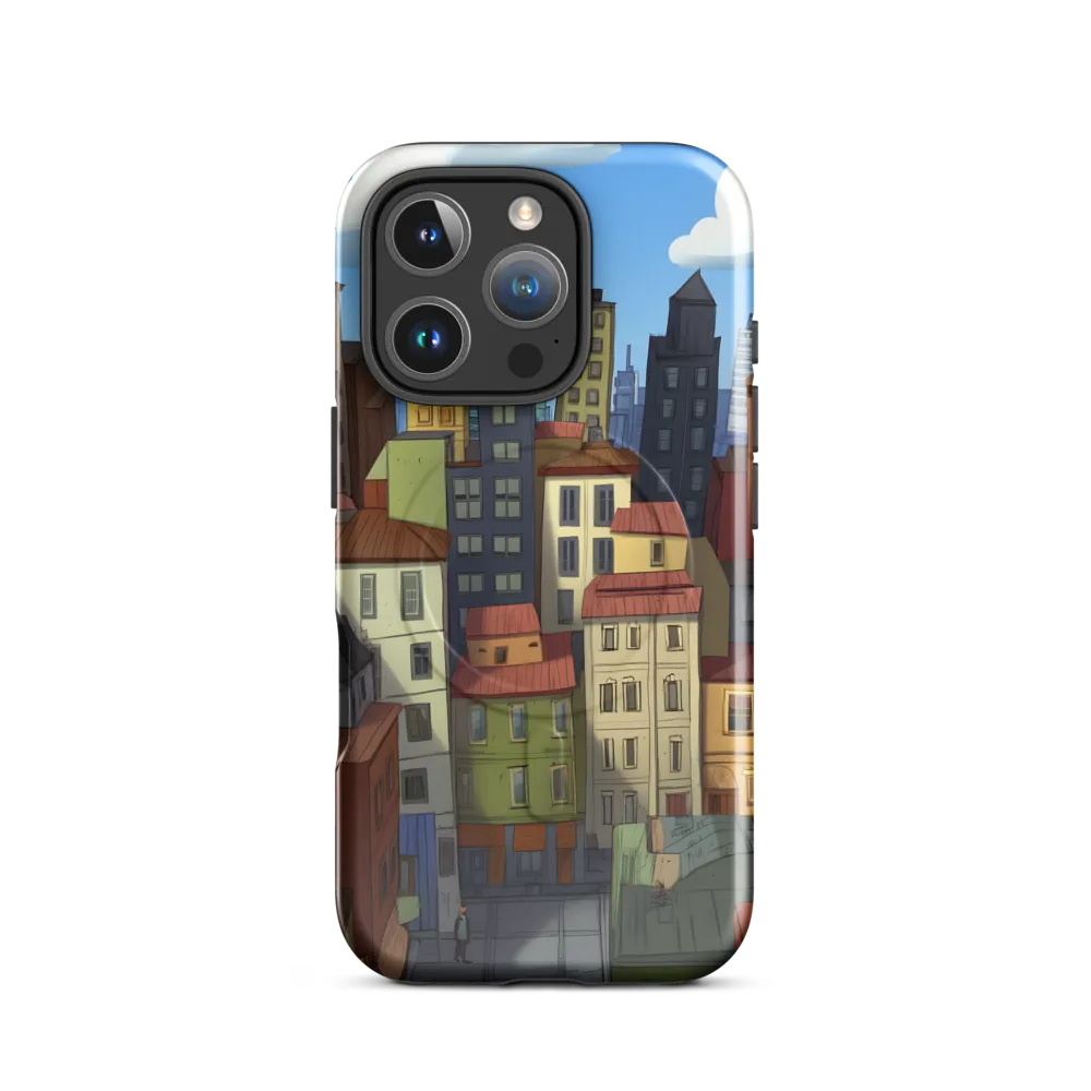 Urban Symphony: A Colorful Cityscape | Phone Case |  16 Pro | MagSafe® Tough Case | Glossy