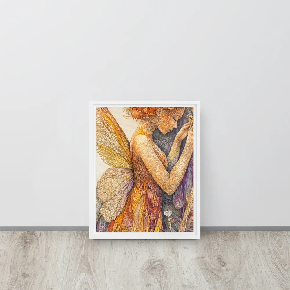 Whispers of the Frosted Meadow | Canvas with White Frame | 11″×14″