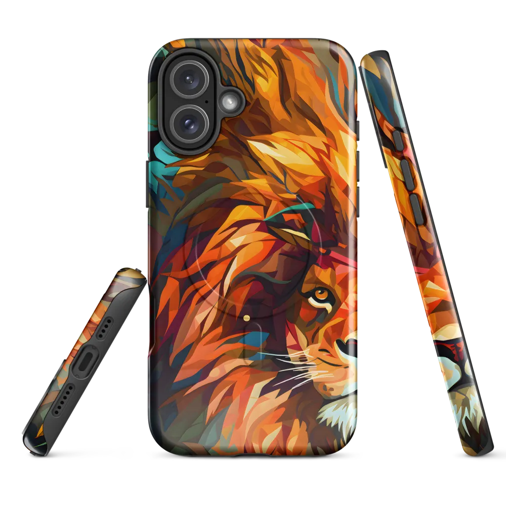 Majestic Gaze: The Polygonal Lion