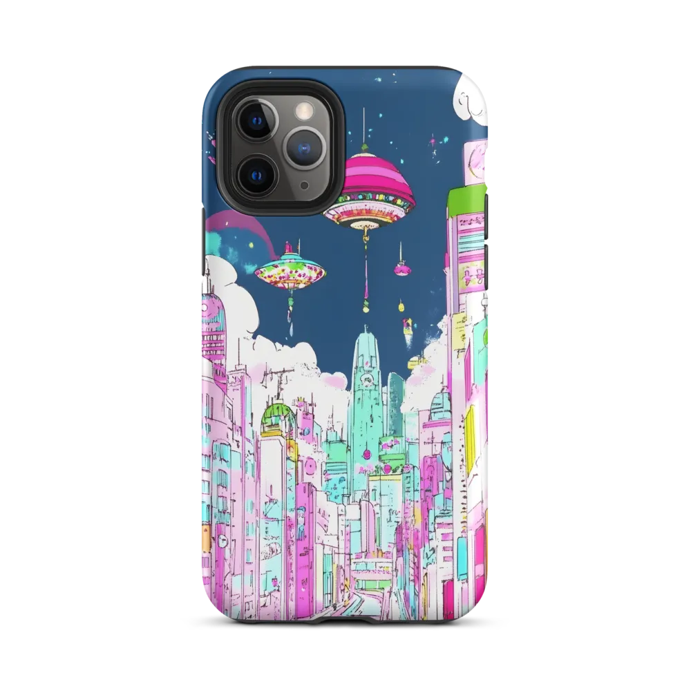 Futuristic Cityscape with Floating Structures