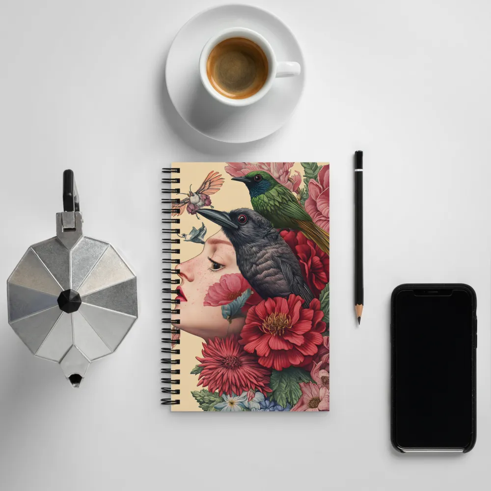 Harmony in Nature: The Floral Muse | Spiral Notebook