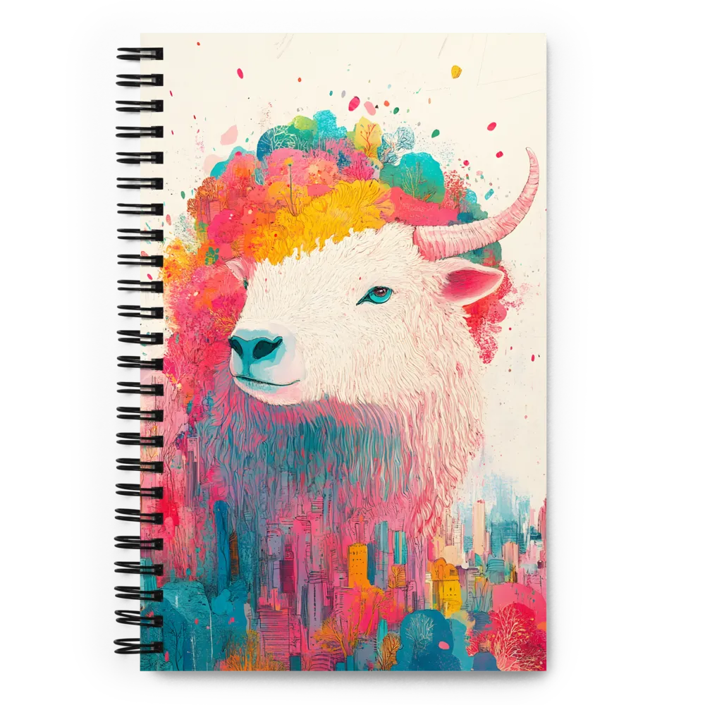 Whimsical Nature: The Goat's Dream | Spiral Notebook