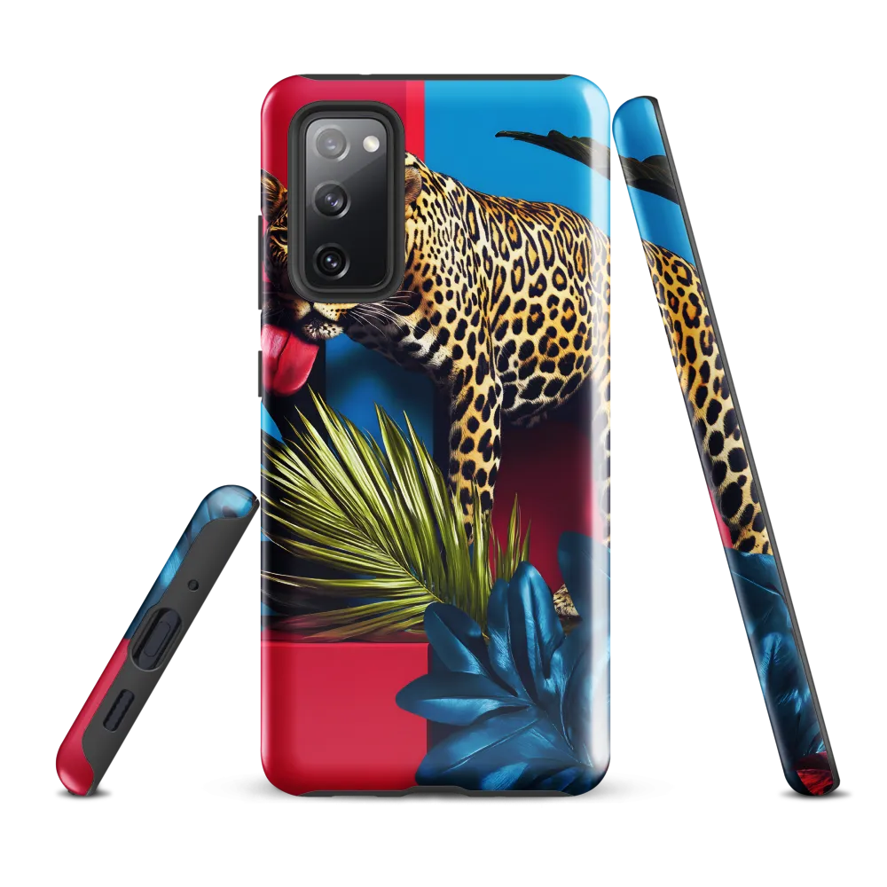 Playful Leopard in Vibrant Paradise