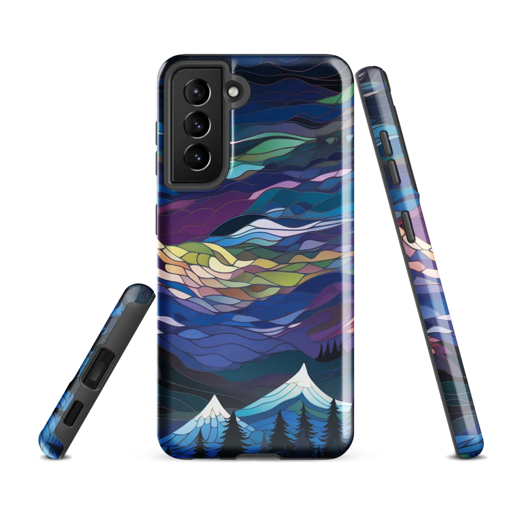Twilight Peaks: An Abstract Mountain Landscape