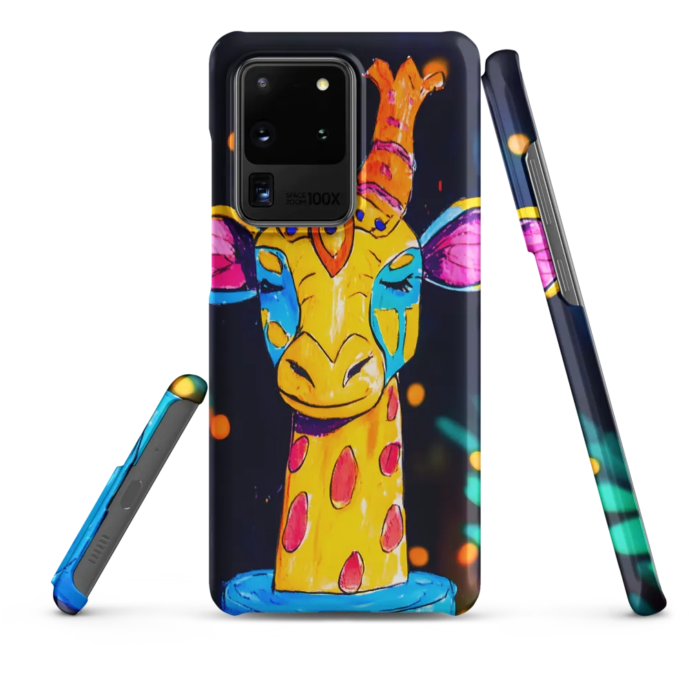 Whimsical Giraffe in Vibrant Colors