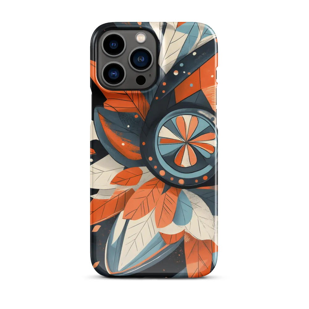 Floral Symphony in Orange and Teal