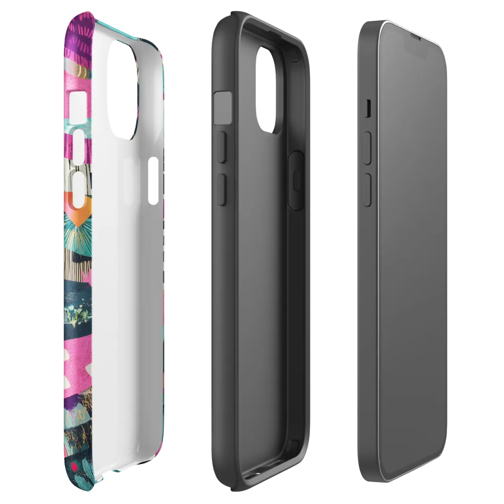 Whimsical Journey Through a Vibrant Landscape | Phone Case |  14 Plus | Tough Case | Glossy