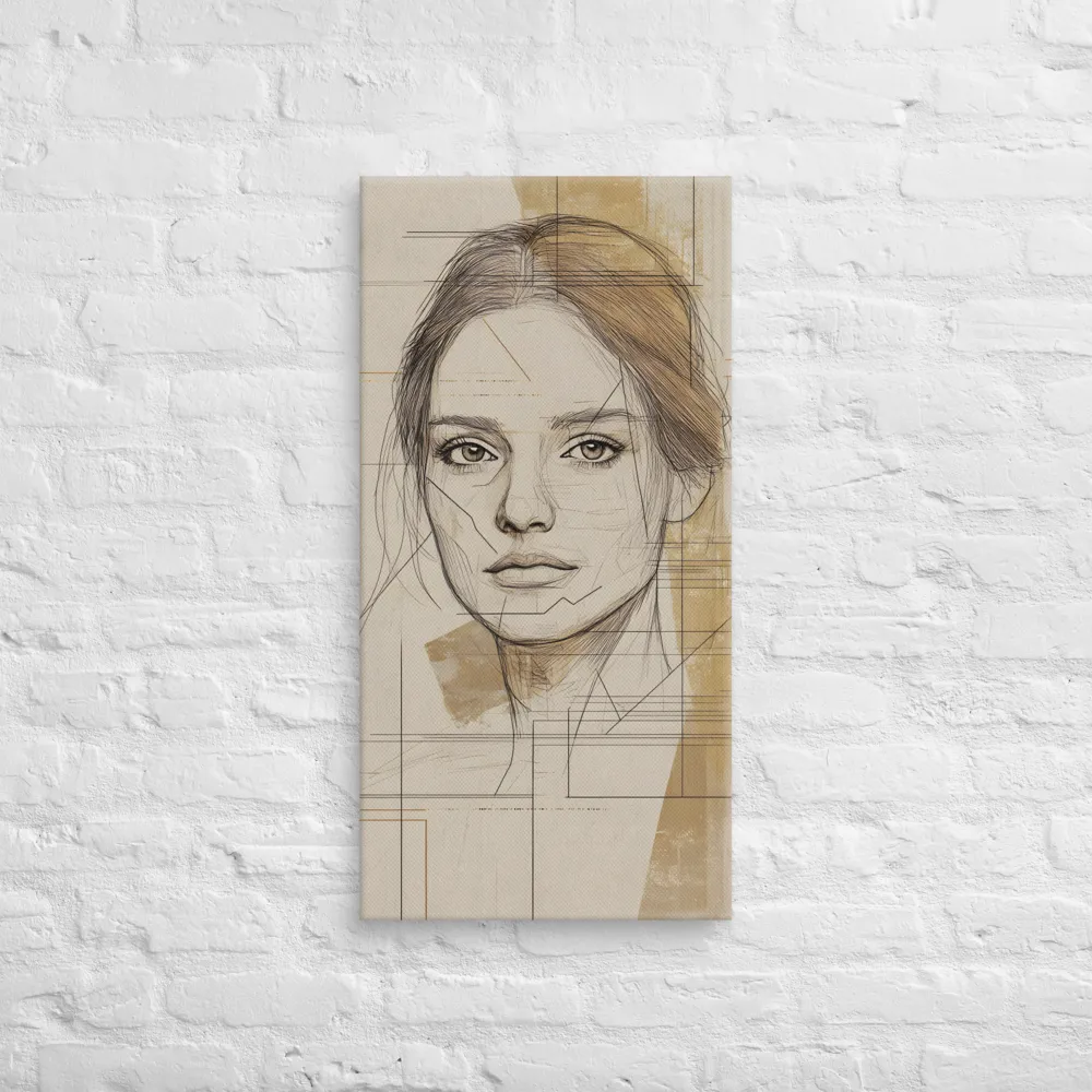 Geometric Elegance: A Modern Portrait | Canvas | 16″×32″