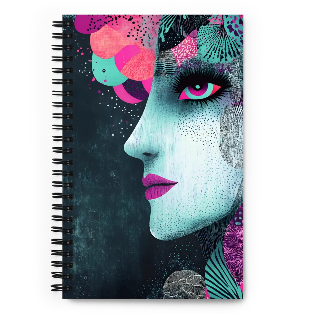 Mystical Beauty in Blue and Pink | Spiral Notebook