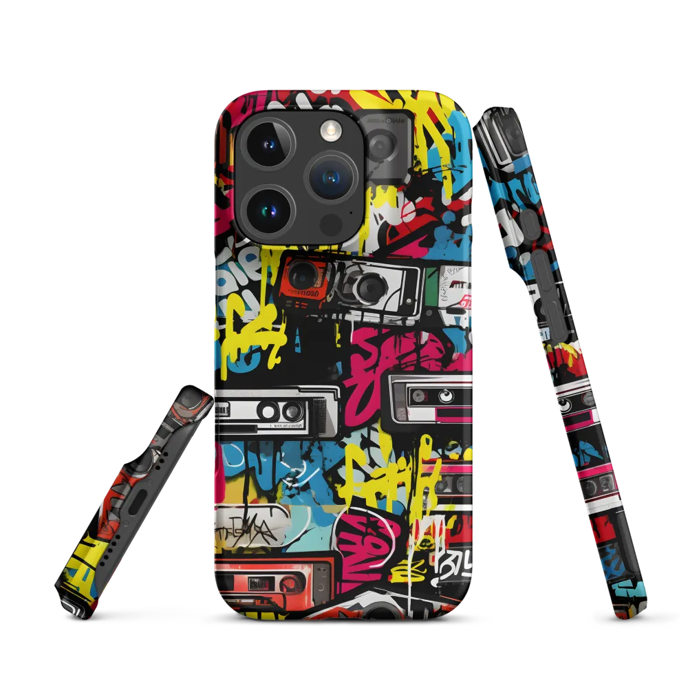 Urban Nostalgia: A Retro Cassette Explosion | Phone Case |  16 Pro | Snap Case | Matte