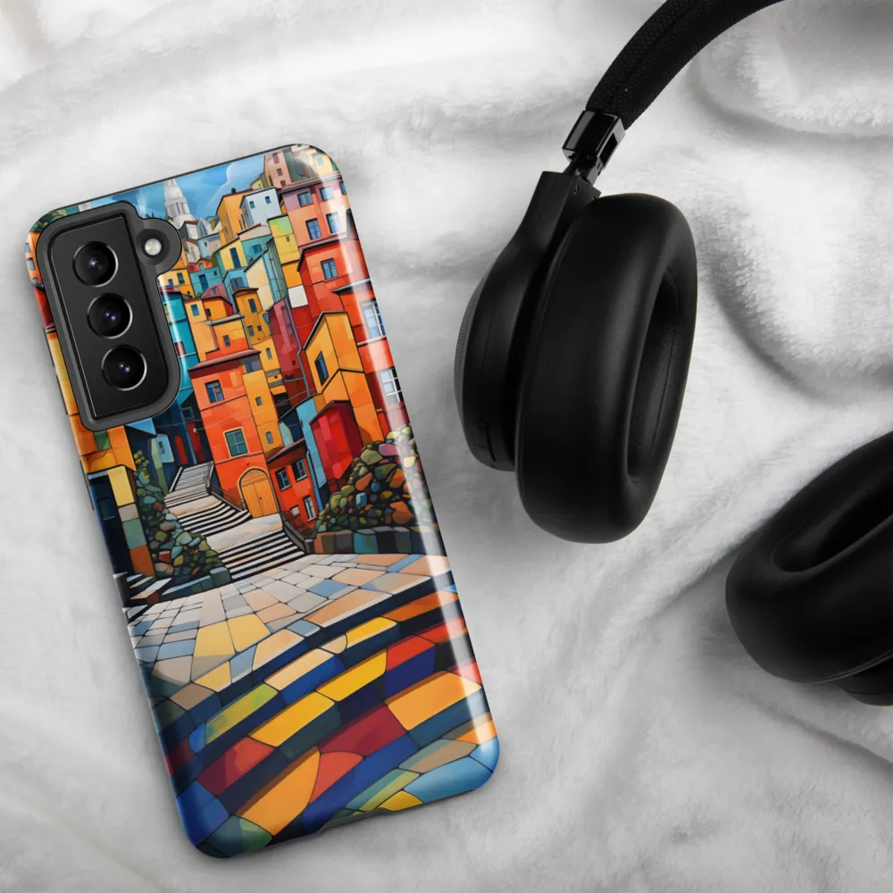 Vibrant Village: A Cubist Journey