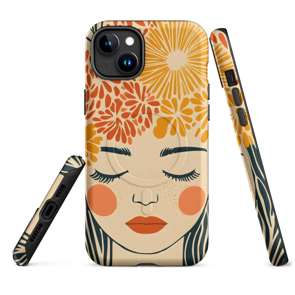 Serenity in Bloom | Phone Case |  15 Plus | MagSafe® Tough Case | Matte