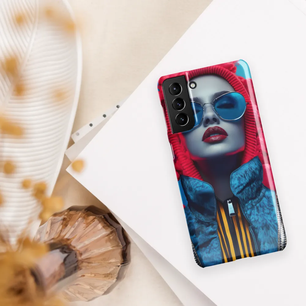 Bold Elegance in Digital Fashion | Phone Case |  S21 Plus | Snap Case | Glossy