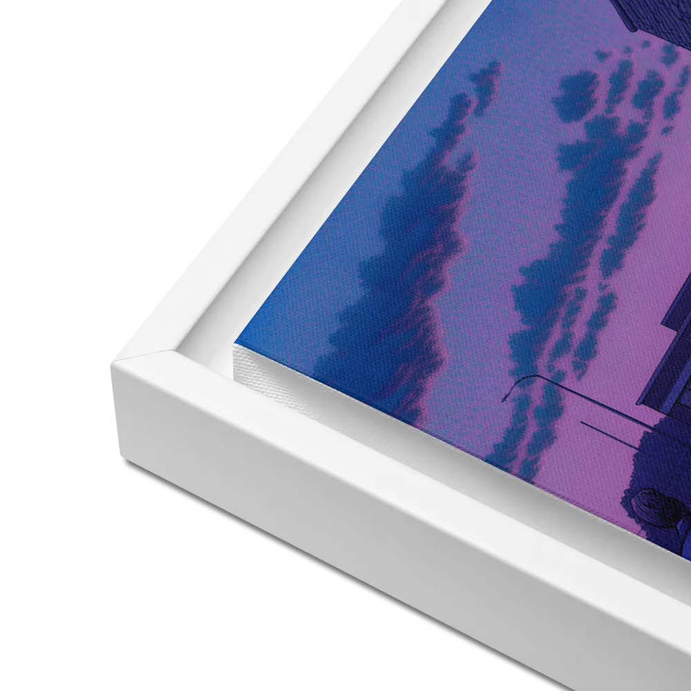 The Twilight Stroll | Canvas with White Frame | 12″×12″