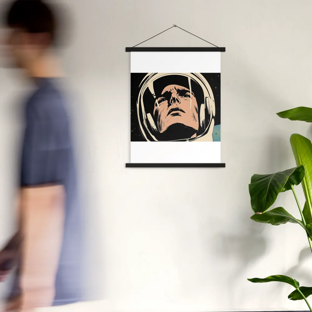 Gaze of the Astronaut | Poster With Black Wood Hanger | 18″×24″