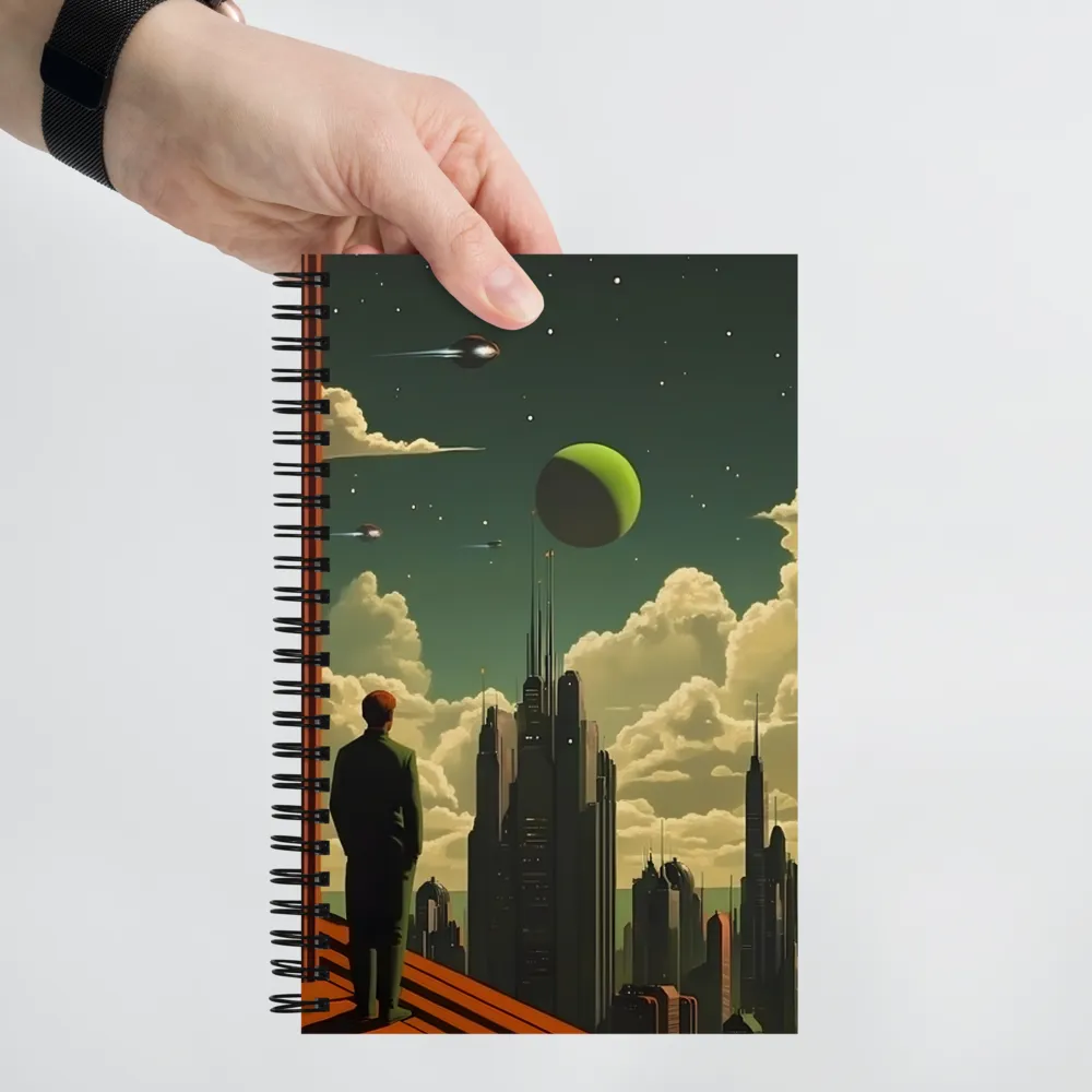 Gaze of Tomorrow: A Futuristic Vision | Spiral Notebook