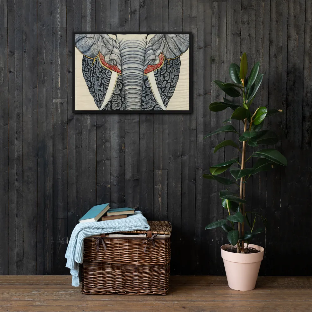 Majesty of the Elephant | Canvas with Black Frame | 20″×30″
