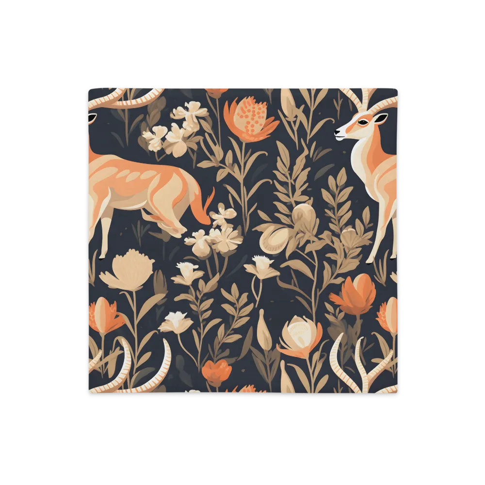 Floral Harmony: A Dance in the Dark | Pillow Case | 18″×18″