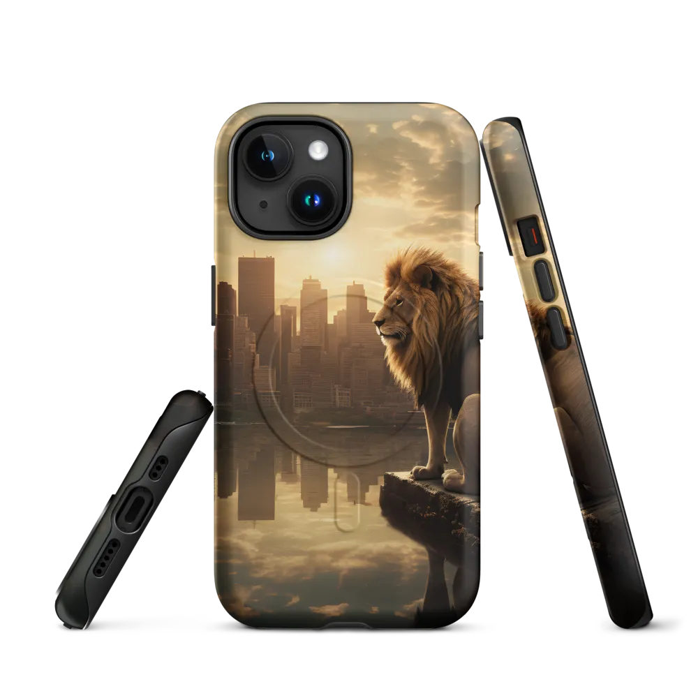 The Lion's Gaze Over the Urban Symphony