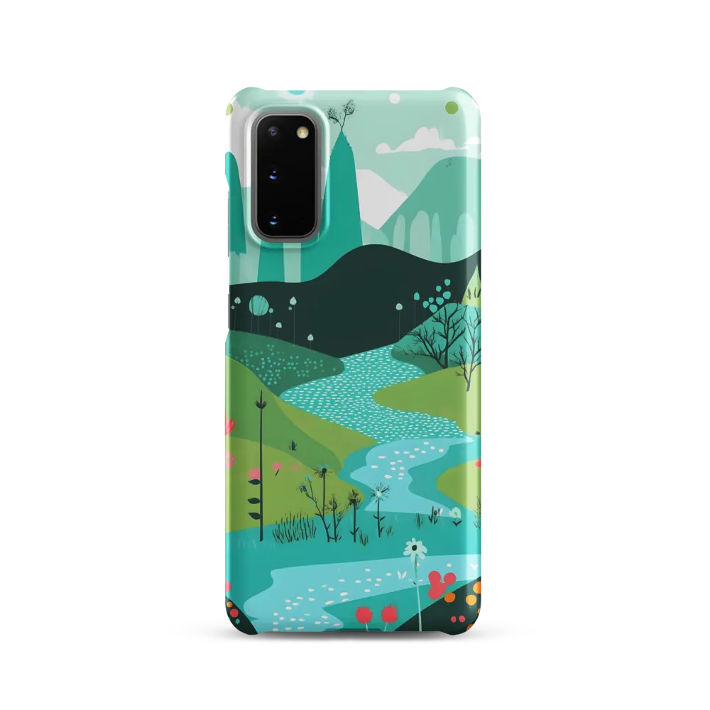 Whimsical River in a Lush Landscape