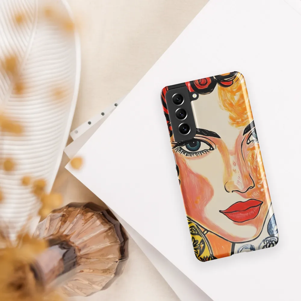 Fiery Elegance | Phone Case |  S21 | Snap Case | Glossy
