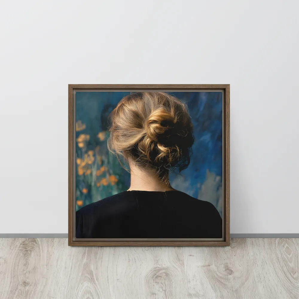 Whispers of Tranquility | Canvas with Brown Frame | 16″×16″