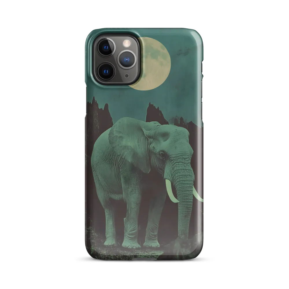 Ethereal Presence: Elephant Under a Full Moon