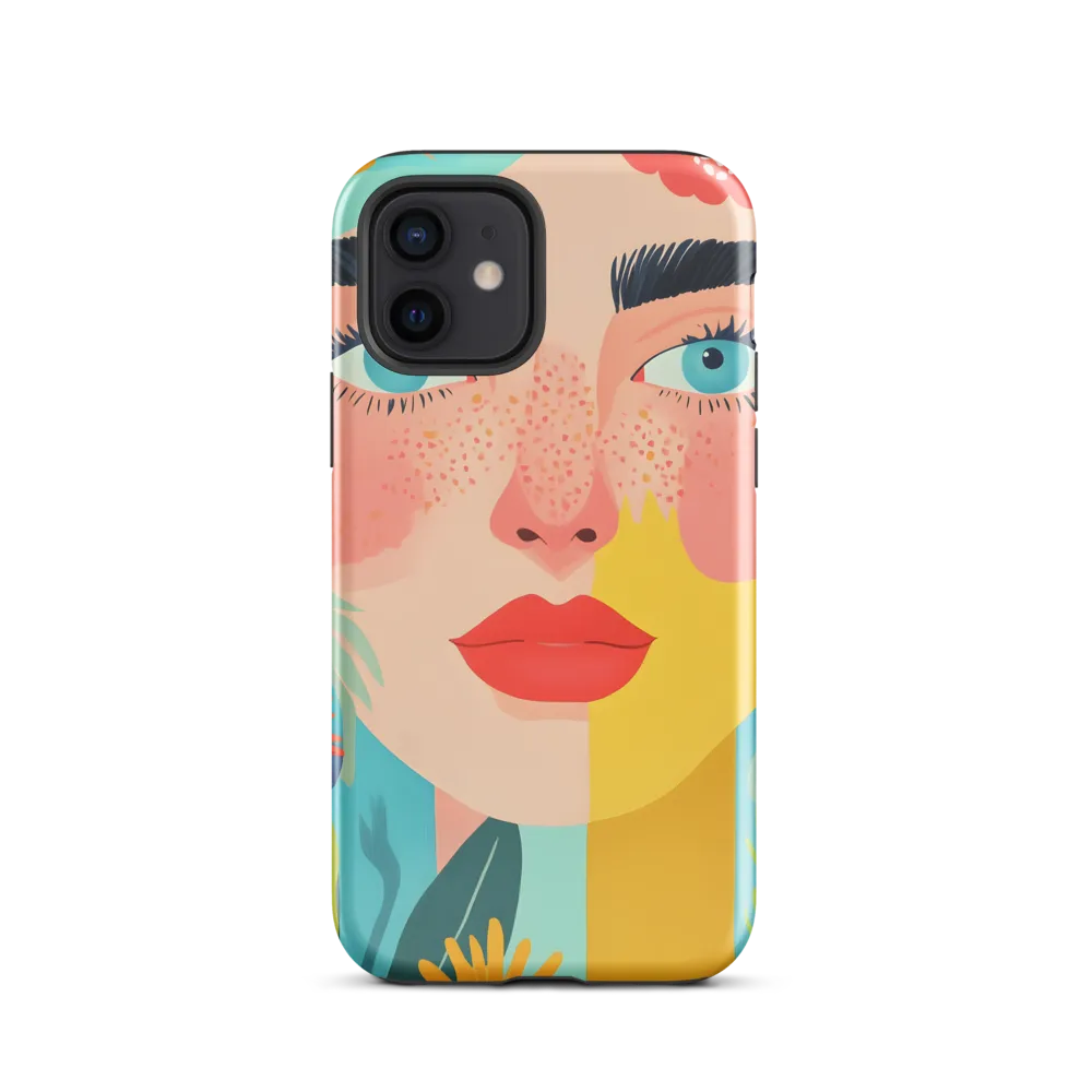 Floral Serenity: A Modern Portrait