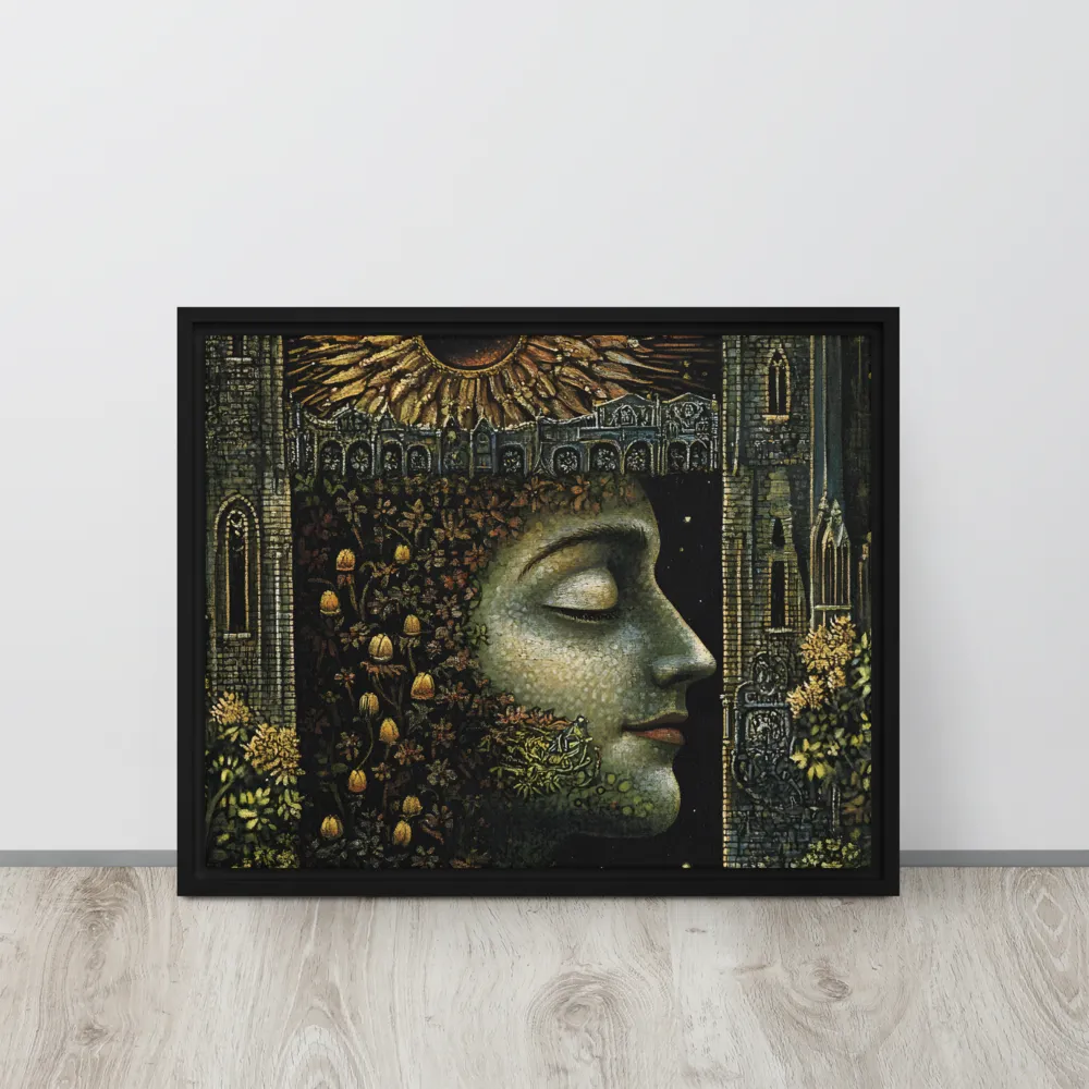 Nature’s Embrace: The Infinite Connection | Canvas with Black Frame | 16″×20″