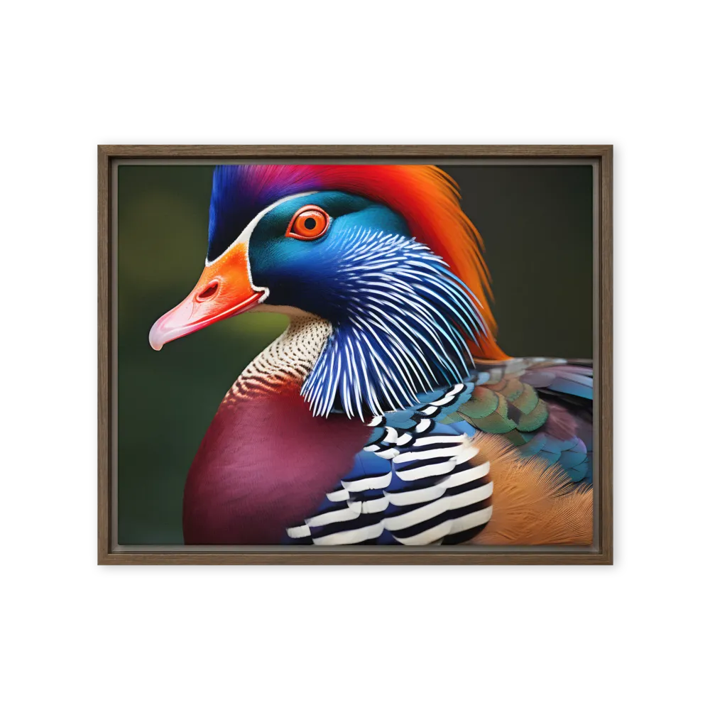 The Majestic Mandarin | Canvas with Brown Frame | 16″×20″