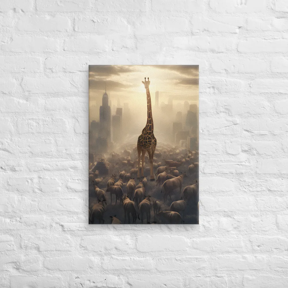 Urban Serengeti: A Giraffe's Perspective | Canvas | 18″×26″