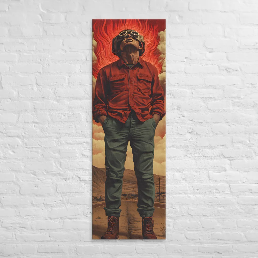 Defiant Spirit in a Surreal Landscape | Canvas | 20″×60″