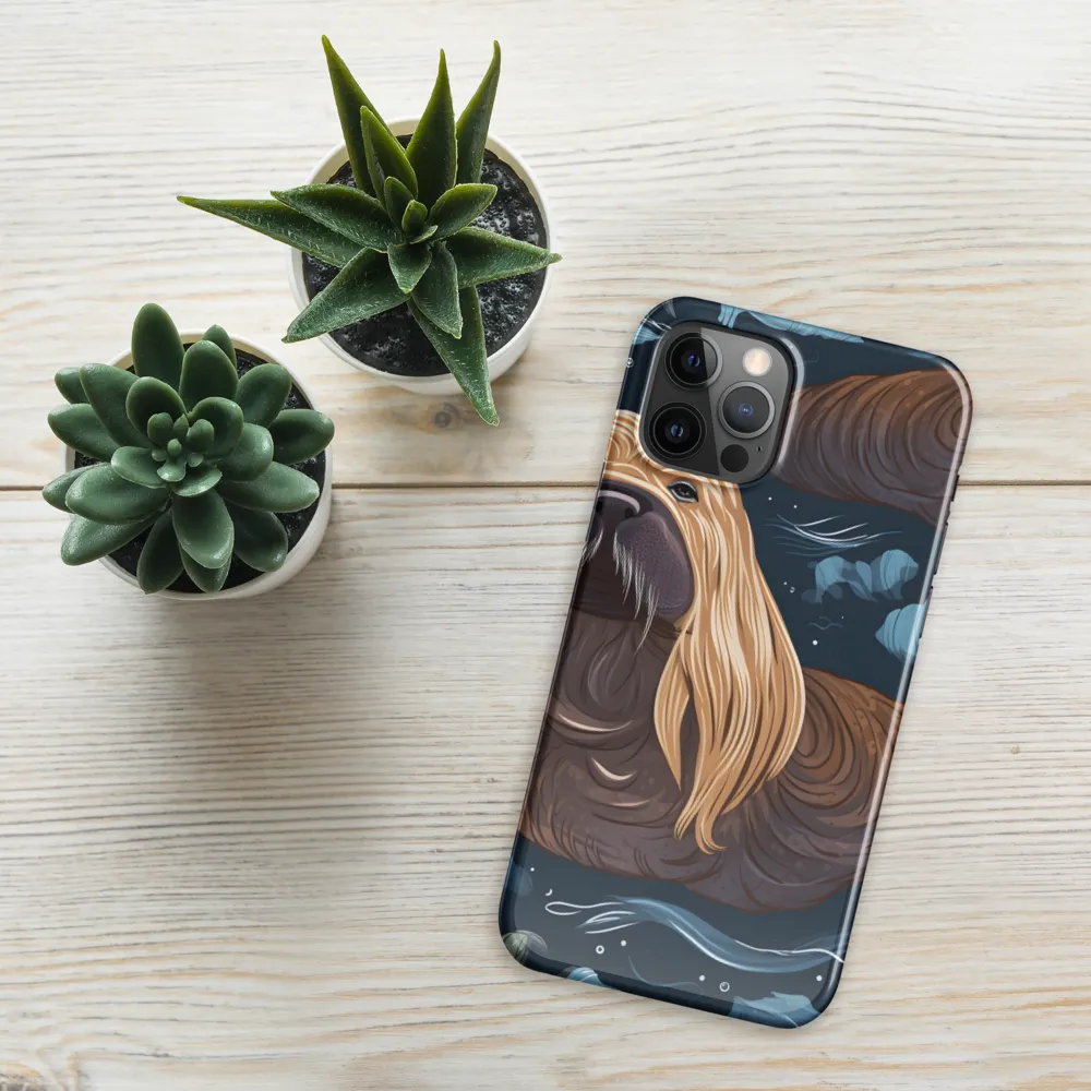 Whimsical Walruses in Deep Blue