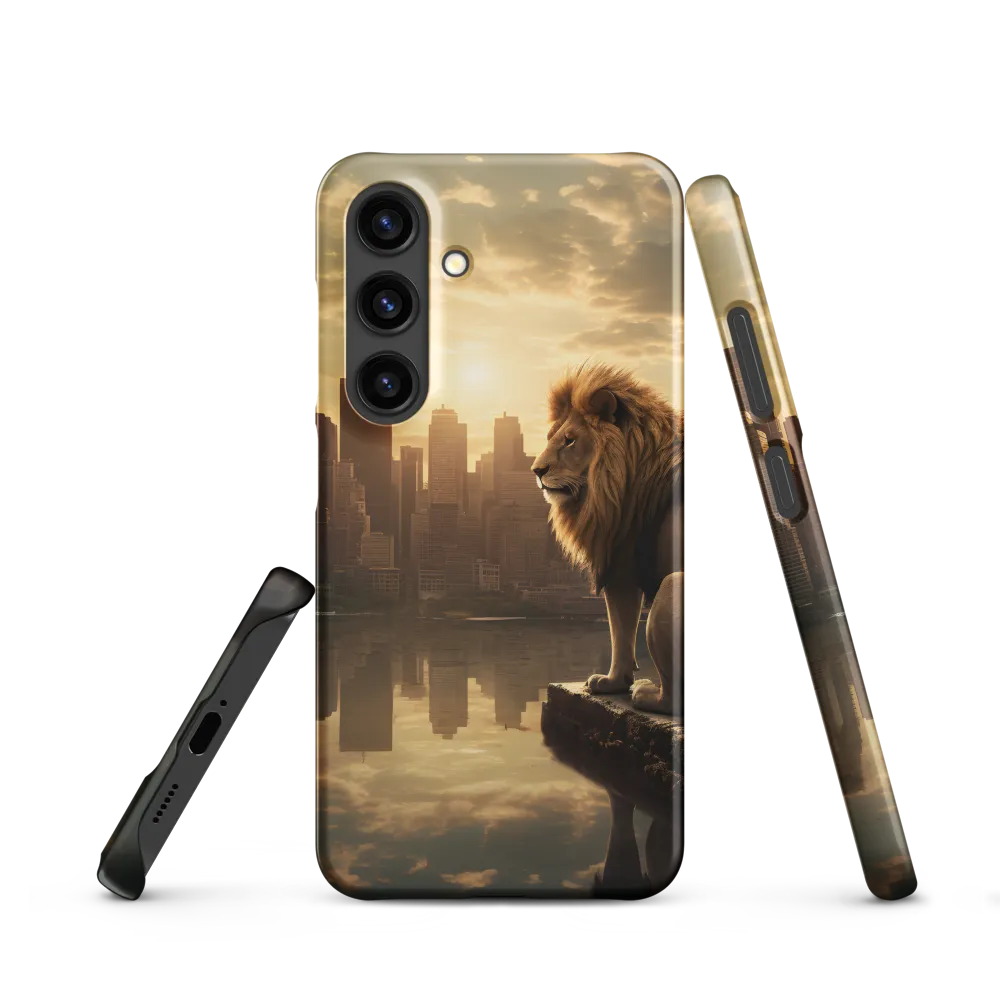 The Lion's Gaze Over the Urban Symphony