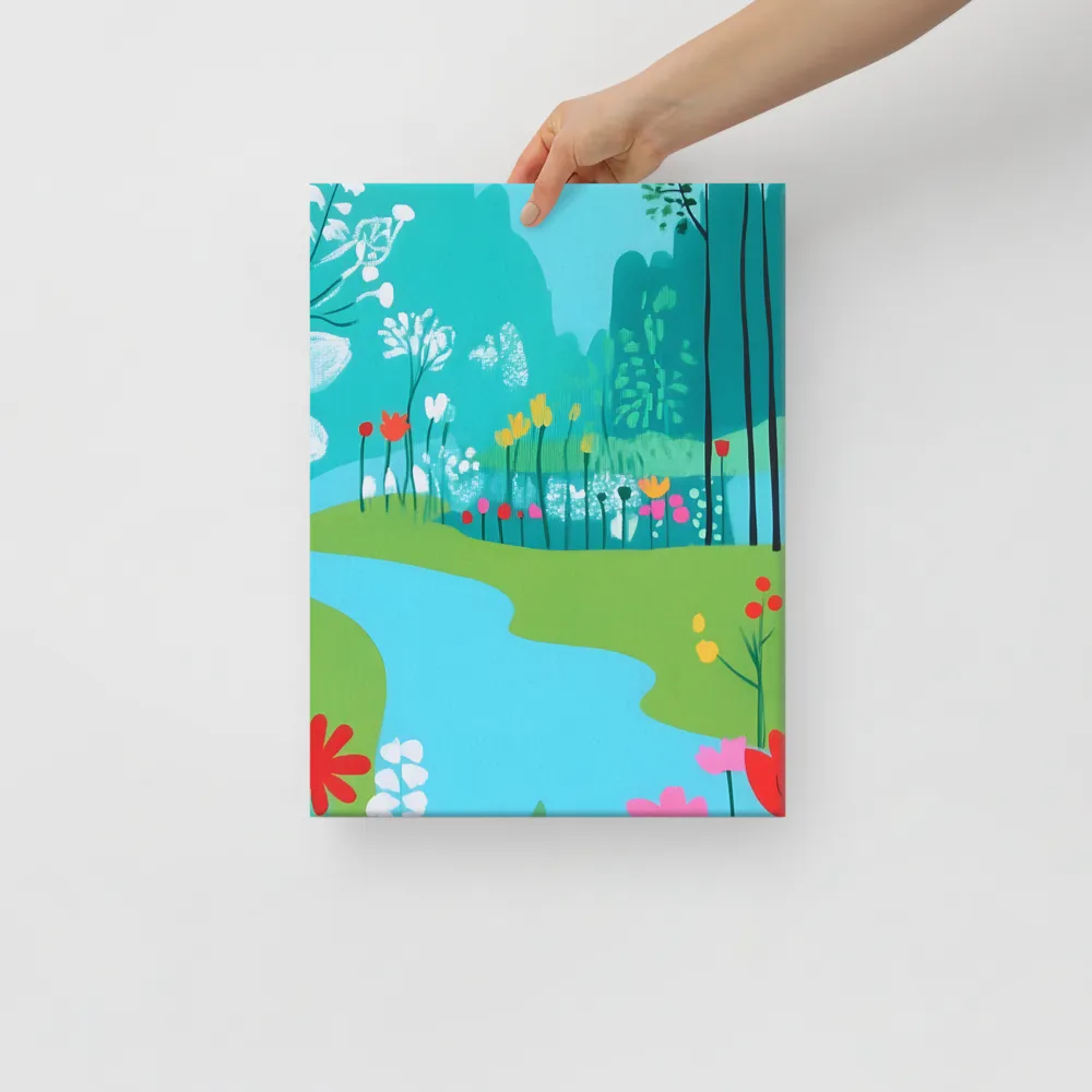 Whispers of Spring: A Colorful Retreat | Canvas | 12″×16″