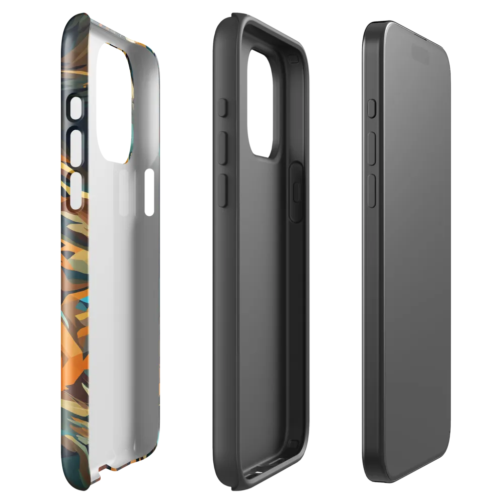 Wild Symphony: Abstract Tigers | Phone Case |  15 Pro Max | Tough Case | Glossy