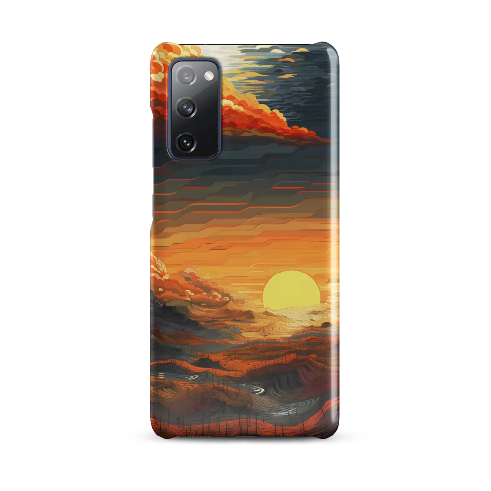 Ethereal Sunset: A Serene Landscape in Flowing Forms